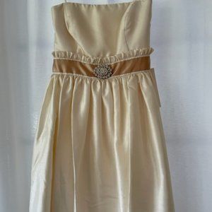 NWT The Limited Strapless cream party dress size 6